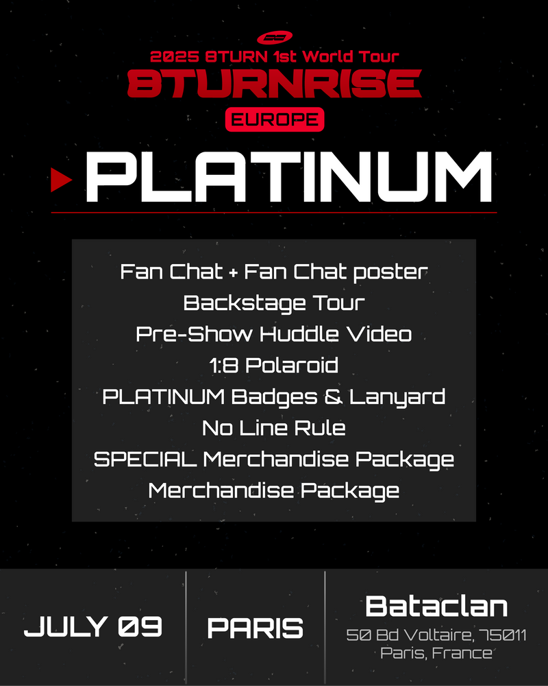 8TURN - PARIS - PLATINUM BENEFIT PACKAGE