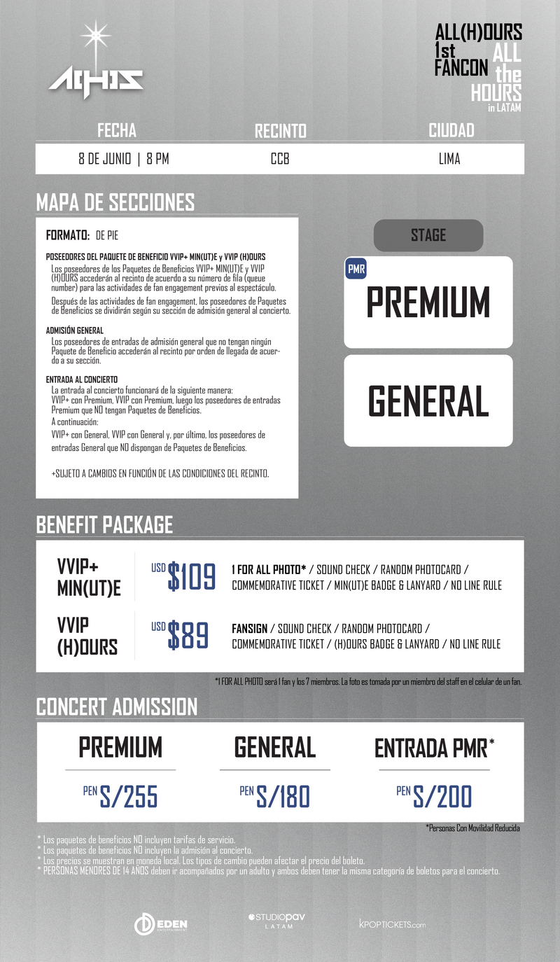 ALL(H)OURS - LIMA - CONCERT ADMISSION