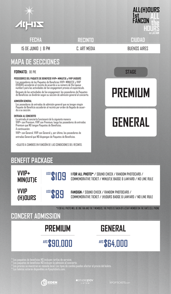 ALL(H)OURS - BUENOS AIRES - VVIP+ MIN(UT)E BENEFIT PACKAGE