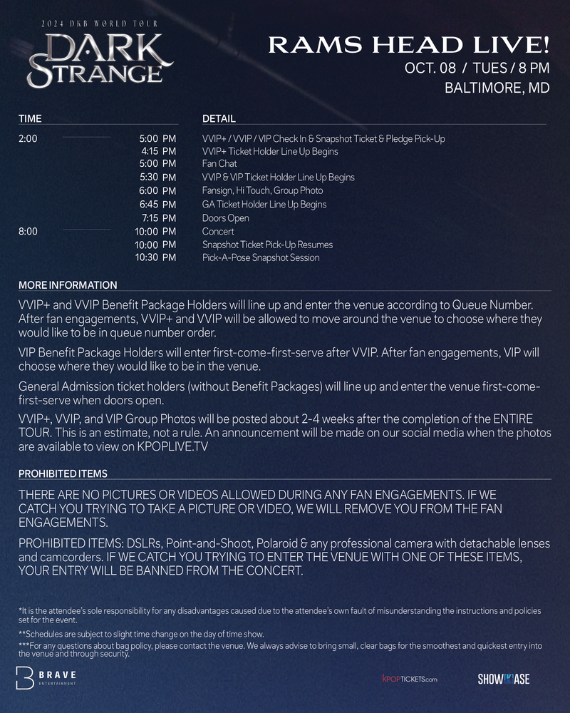 DKB - BALTIMORE - VIP BENEFIT PACKAGE