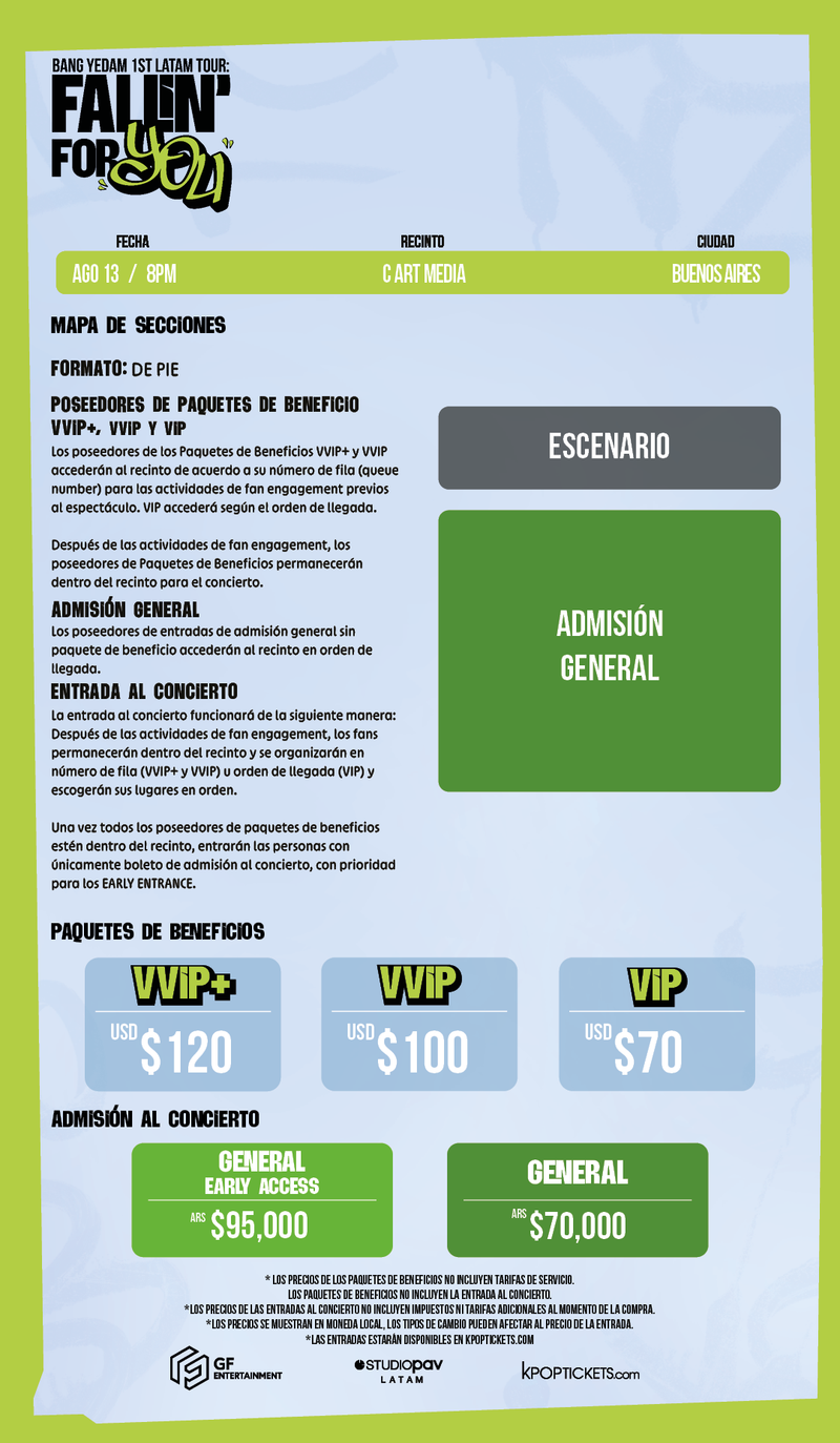 BANG YEDAM - BUENOS AIRES - VIP BENEFIT PACKAGE
