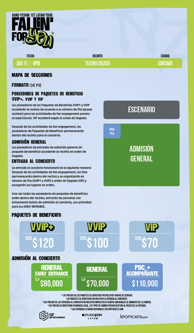 BANG YEDAM - SANTIAGO - VVIP+ BENEFIT PACKAGE
