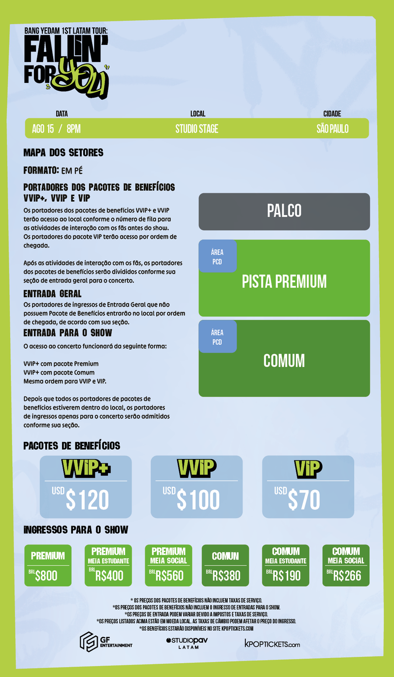 BANG YEDAM - SÃO PAULO - VVIP BENEFIT PACKAGE