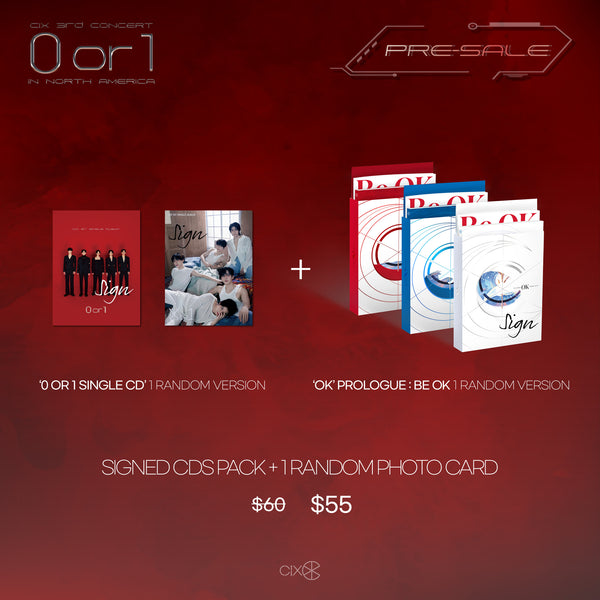 CIX <0 or 1> Tour in North America 2024 - Official Signed CD Pack with Random Photo Card