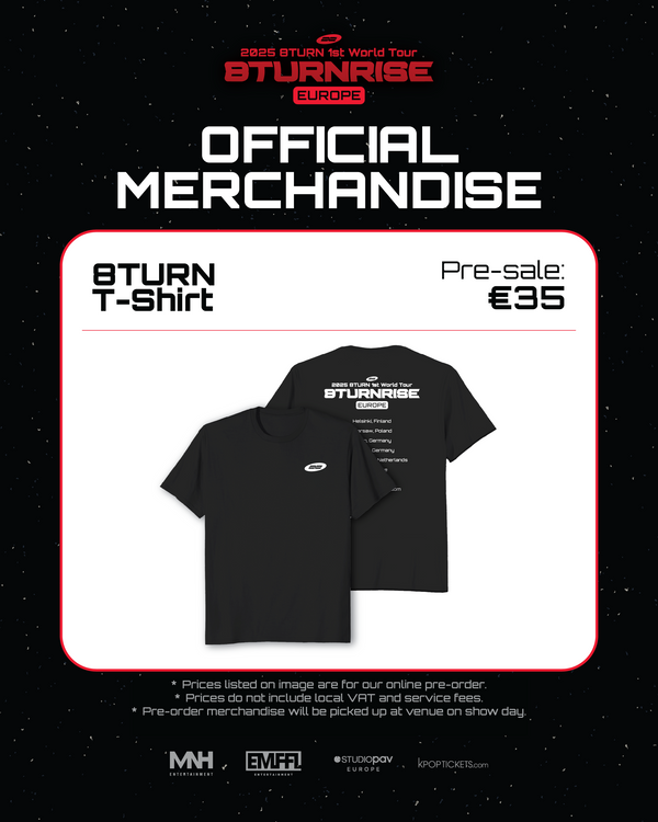 [ON-SITE PICKUP PRE-ORDER] 2025 8TURN 1st World Tour: 8TURNRISE - Official T-Shirt