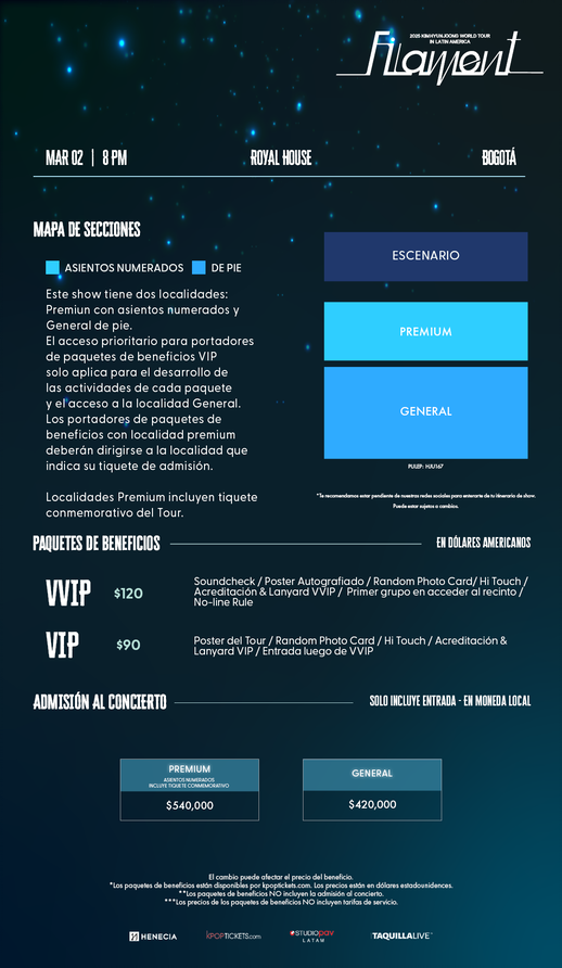 KIM HYUN JOONG - BOGOTA - VVIP BENEFIT PACKAGE