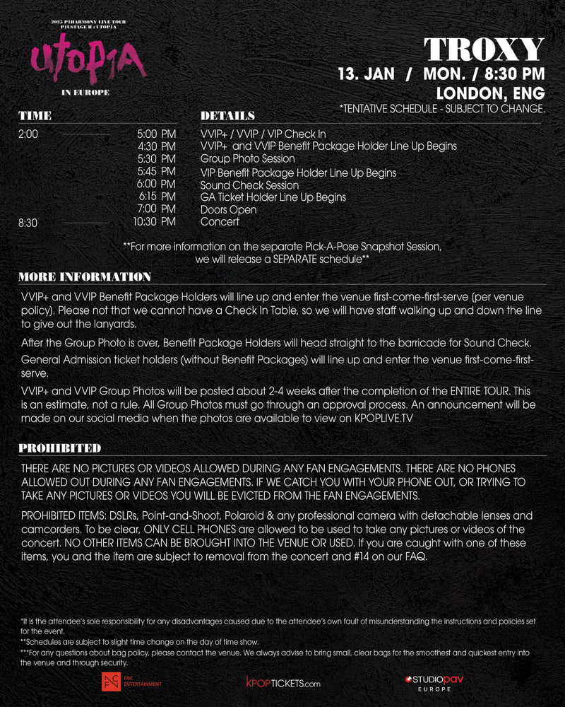 P1HARMONY - LONDON - VVIP BENEFIT PACKAGE