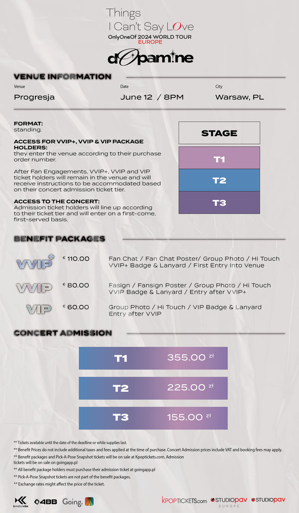 ONLYONEOF - WARSAW - VVIP+ BENEFIT PACKAGE