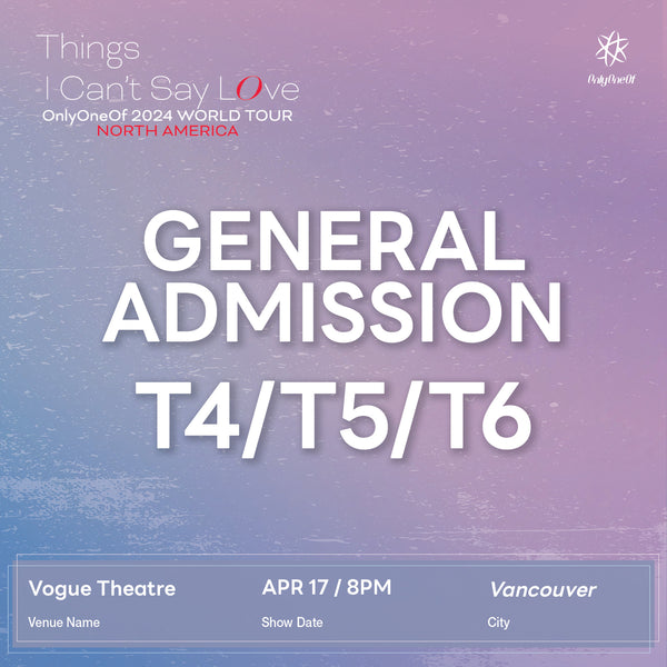 ONLYONEOF - VANCOUVER - GENERAL ADMISSION
