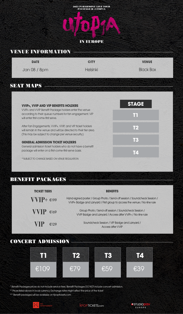 P1HARMONY - HELSINKI - VIP BENEFIT PACKAGE