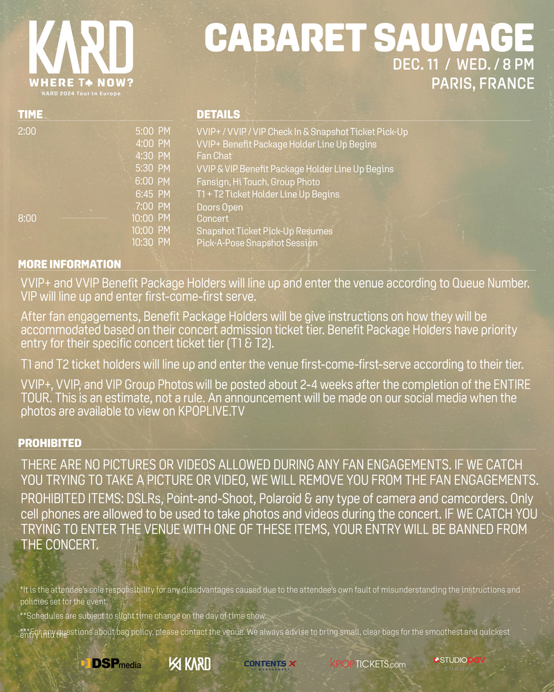 KARD - PARIS - VIP BENEFIT PACKAGE