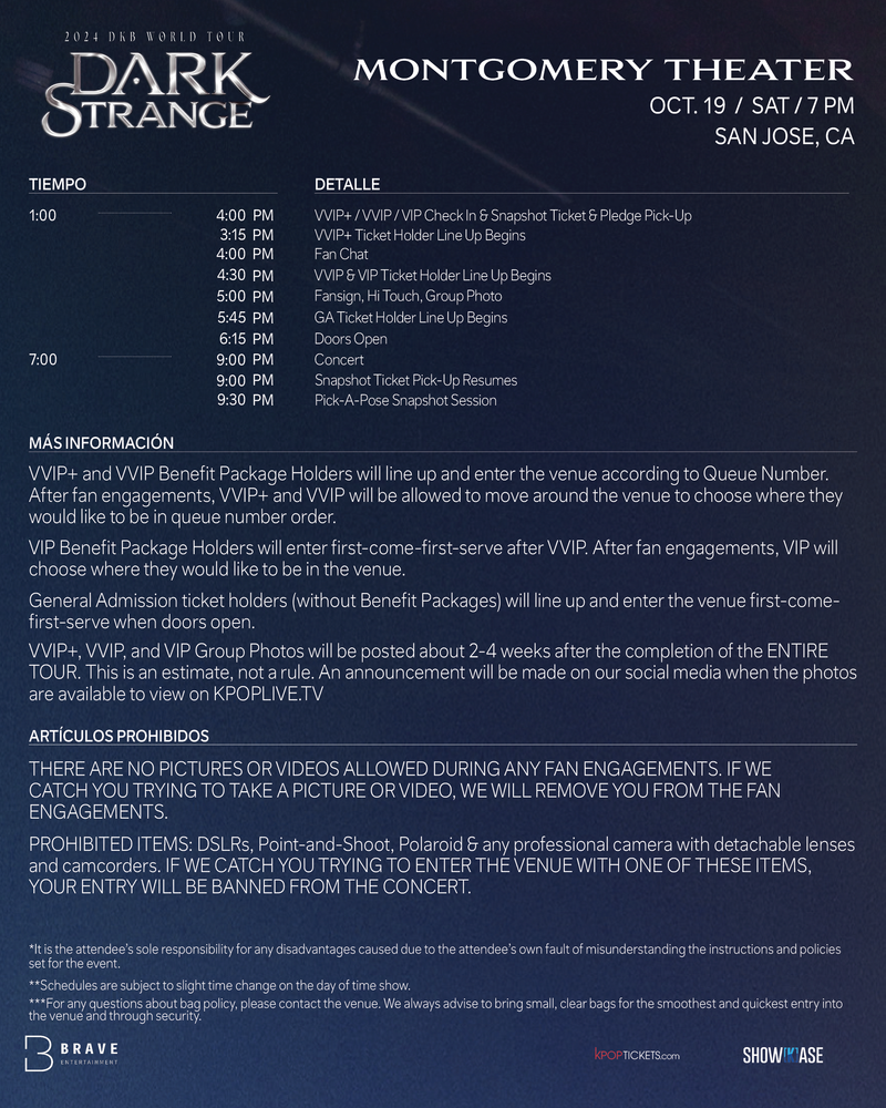 DKB - SAN JOSE - VIP BENEFIT PACKAGE