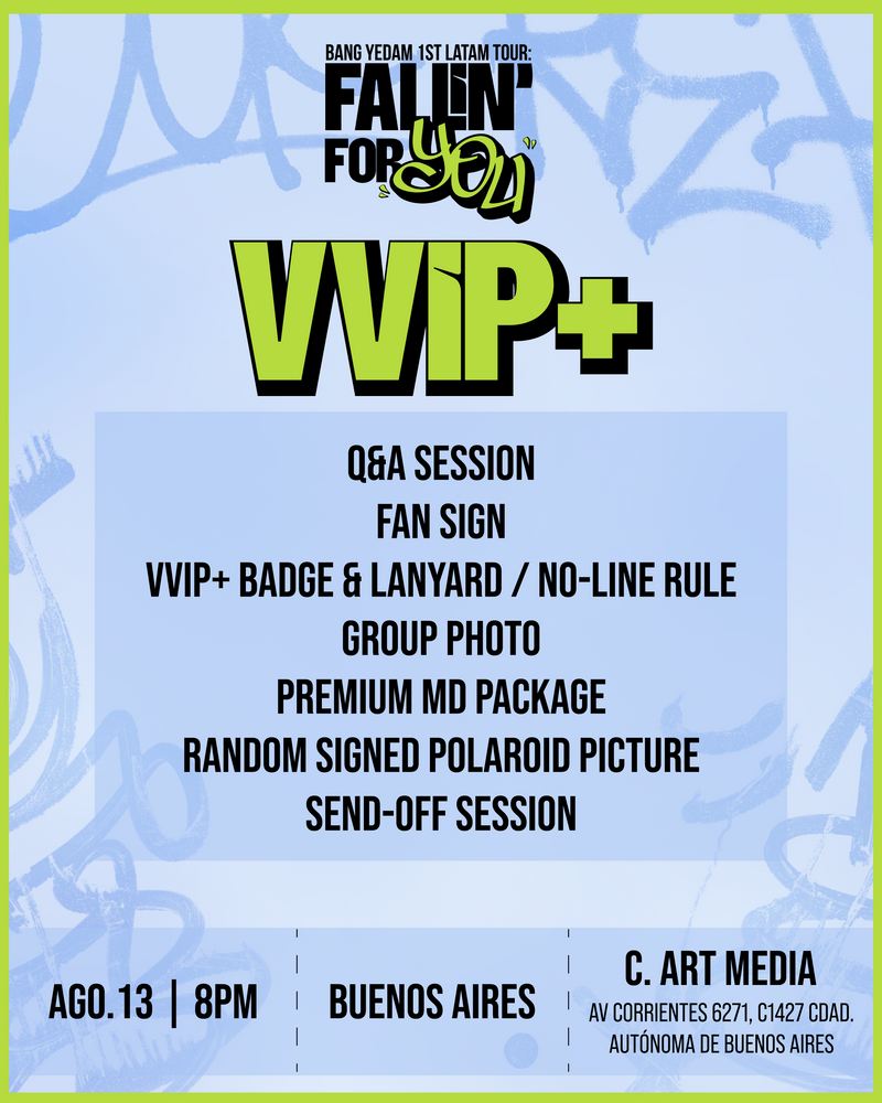 BANG YEDAM - BUENOS AIRES - VVIP+ BENEFIT PACKAGE
