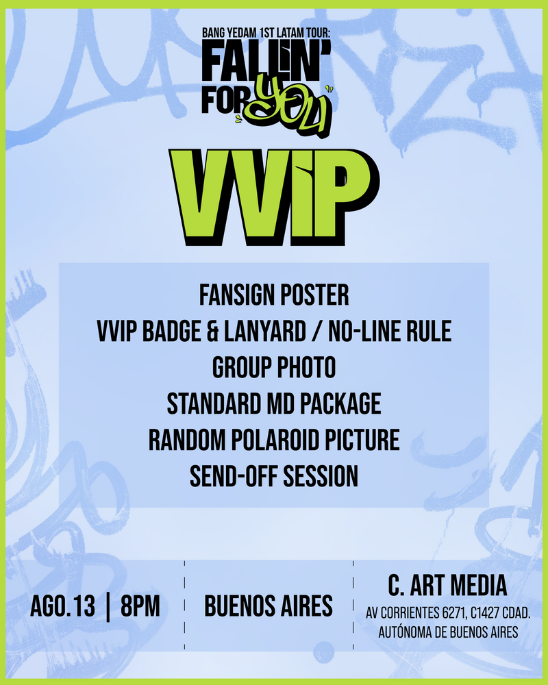 BANG YEDAM - BUENOS AIRES - VVIP BENEFIT PACKAGE