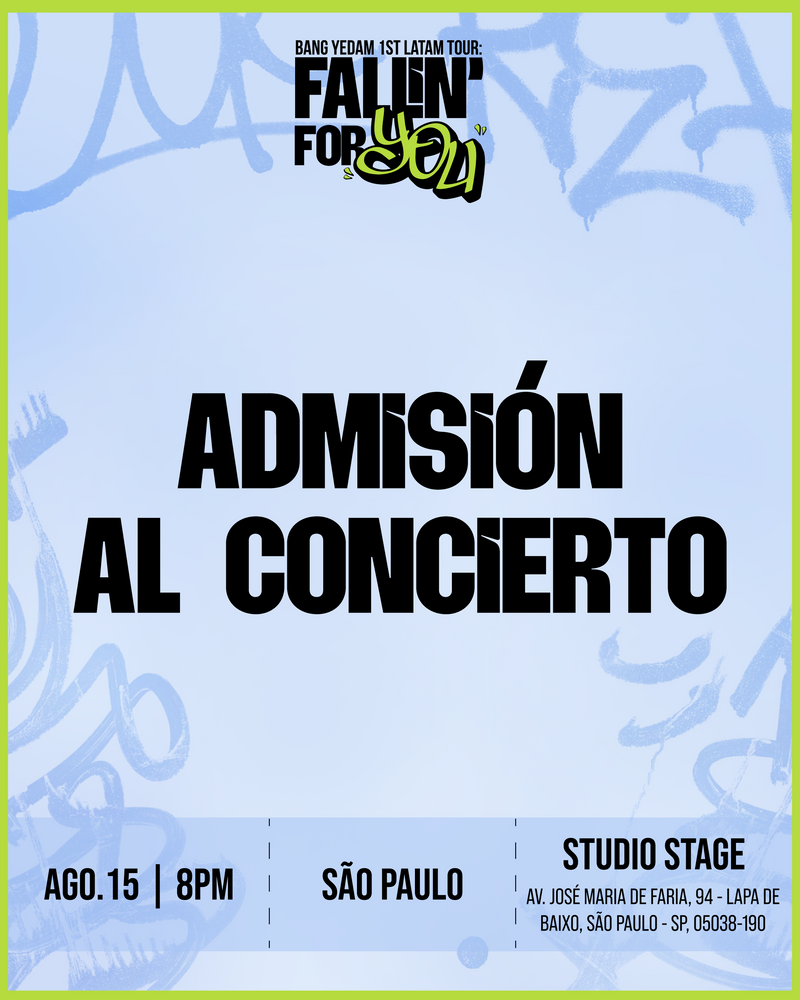 BANG YEDAM - SÃO PAULO - CONCERT ADMISSION
