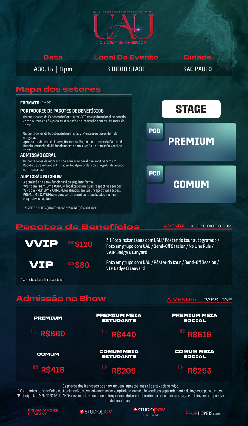 UAU - SAO PAULO - CONCERT ADMISSION