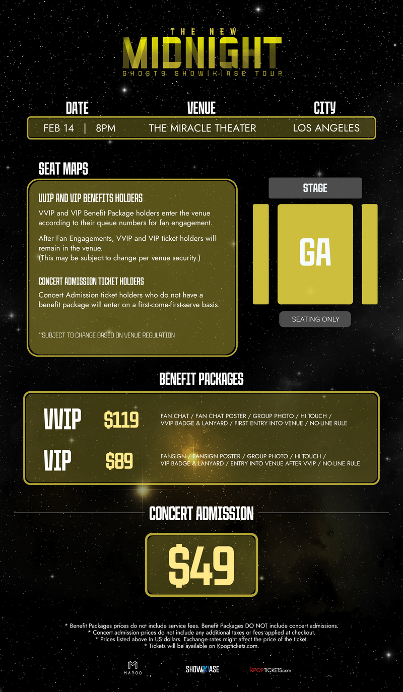 GHOST9 - LOS ANGELES - VVIP BENEFIT PACKAGE