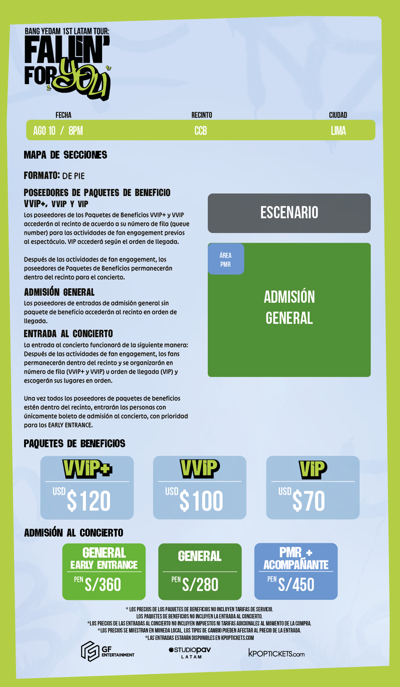 BANG YEDAM - LIMA - VIP BENEFIT PACKAGE