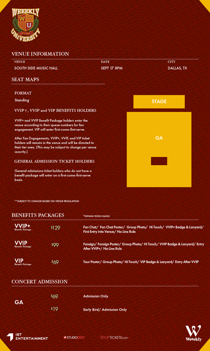 WEEEKLY - DALLAS - VVIP BENEFIT PACKAGE