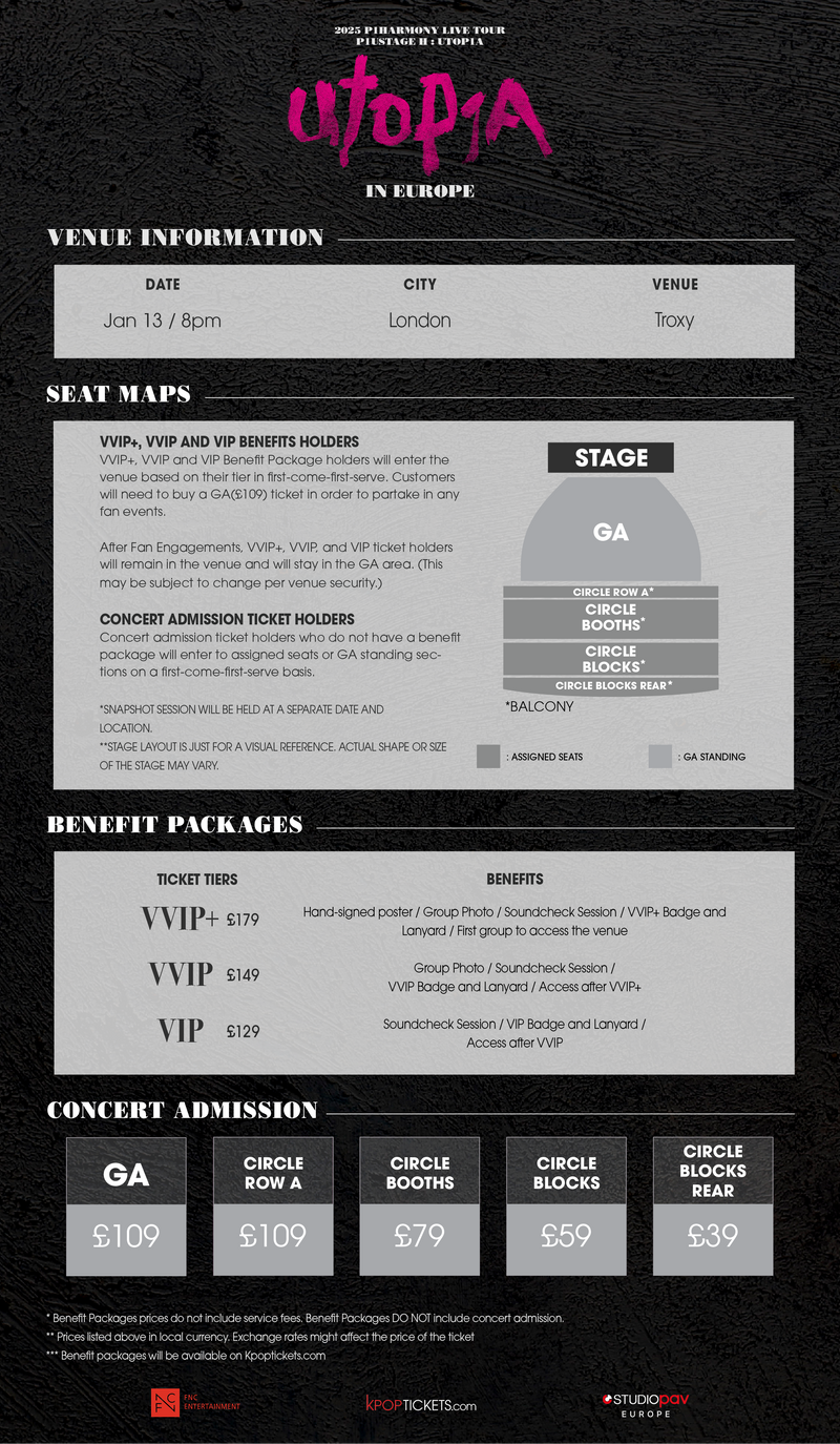 P1HARMONY - LONDON - VVIP BENEFIT PACKAGE